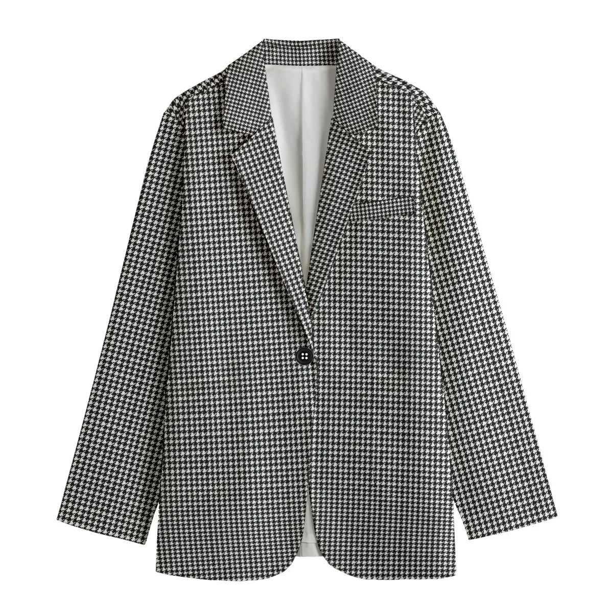 Stylish Classic Polyester Canvas Suit with Pockets and Button Closure