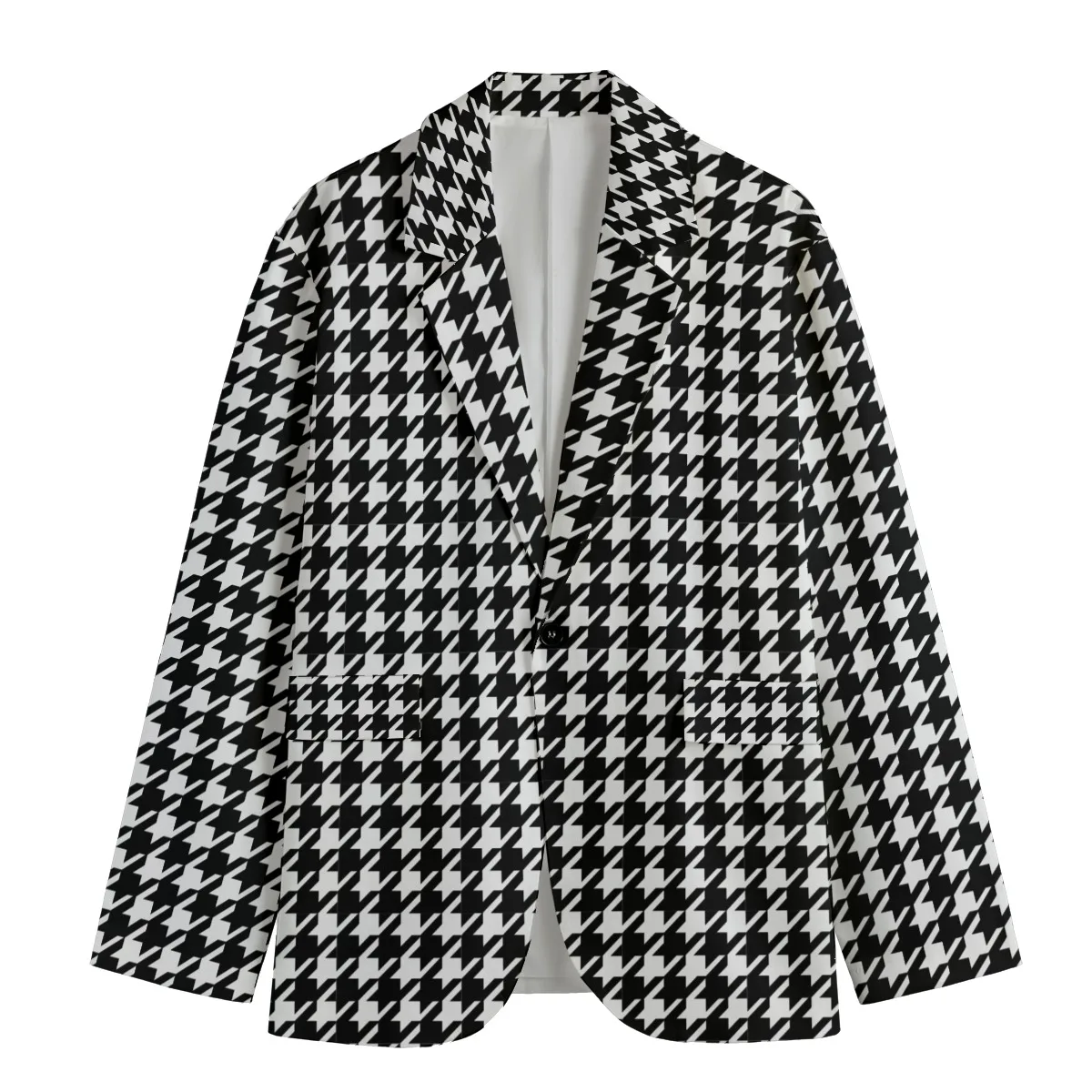 Classic Polyester Canvas Suit with Pockets - Soft & Stylish Fit