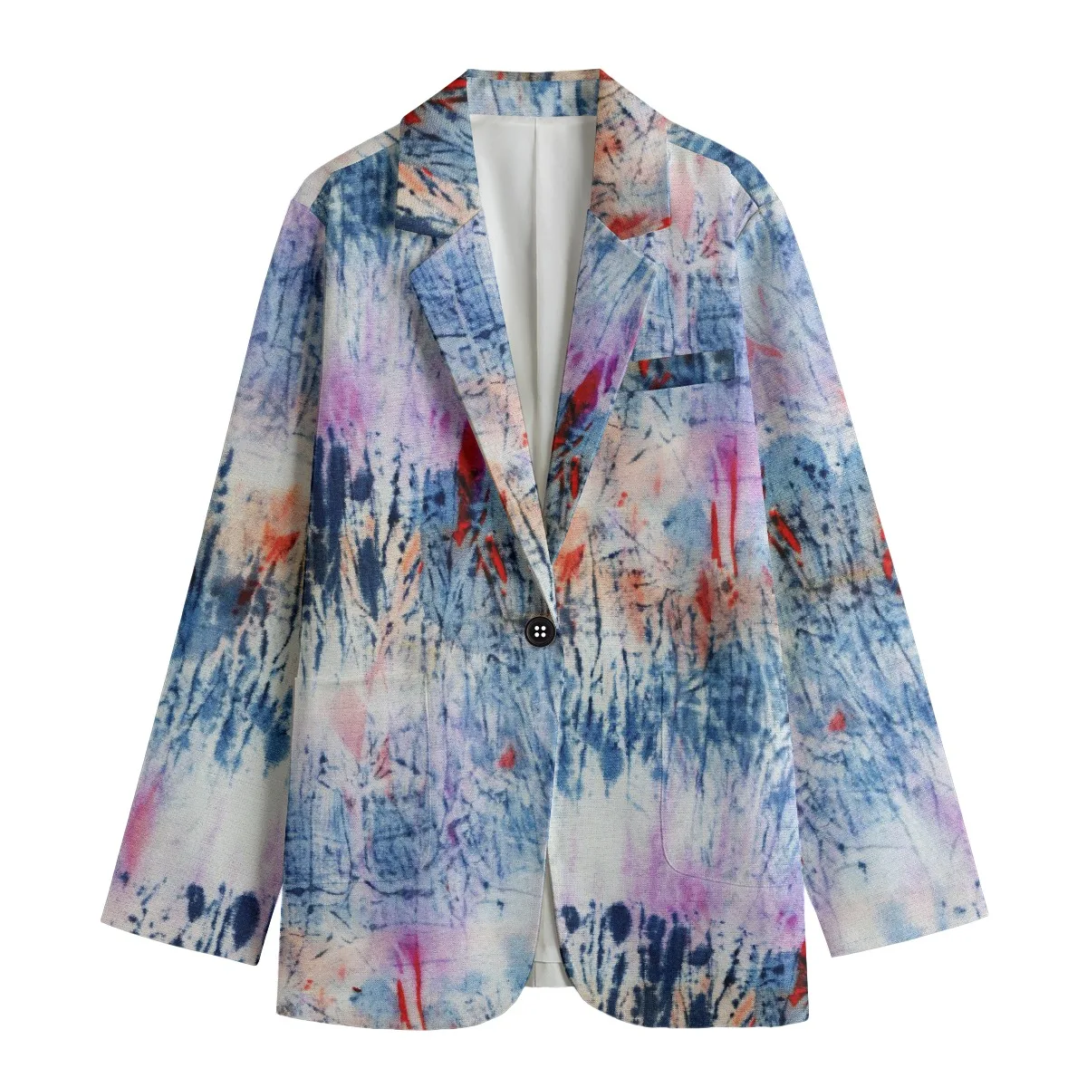 Color Splash Fashion All-Over Print Women's Leisure Blazer