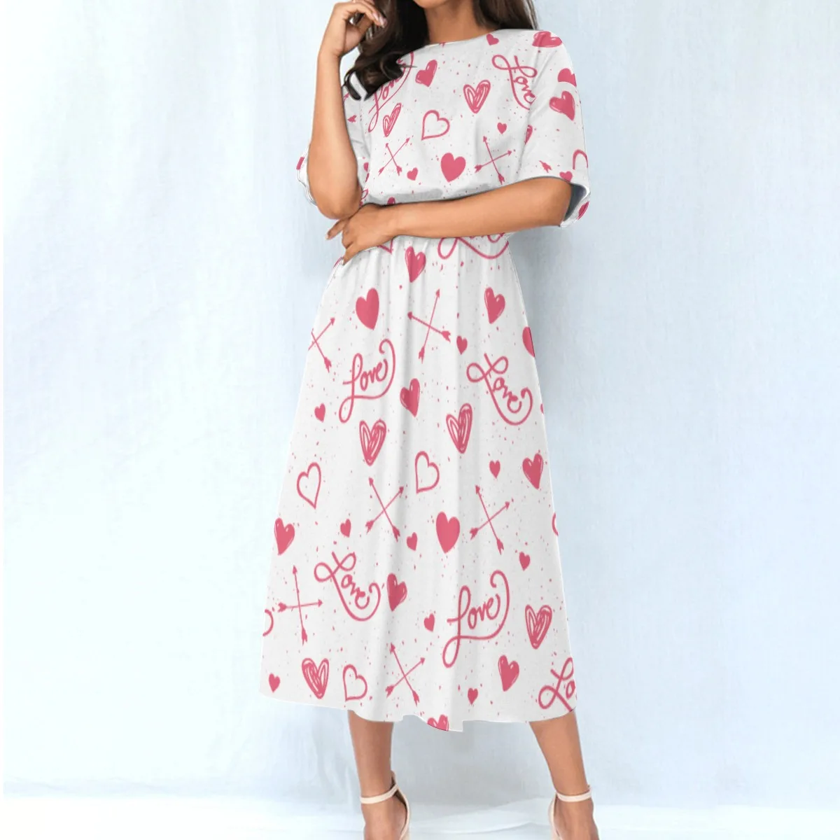 Valentine's Day Cupid Women's Knee-Length Dress