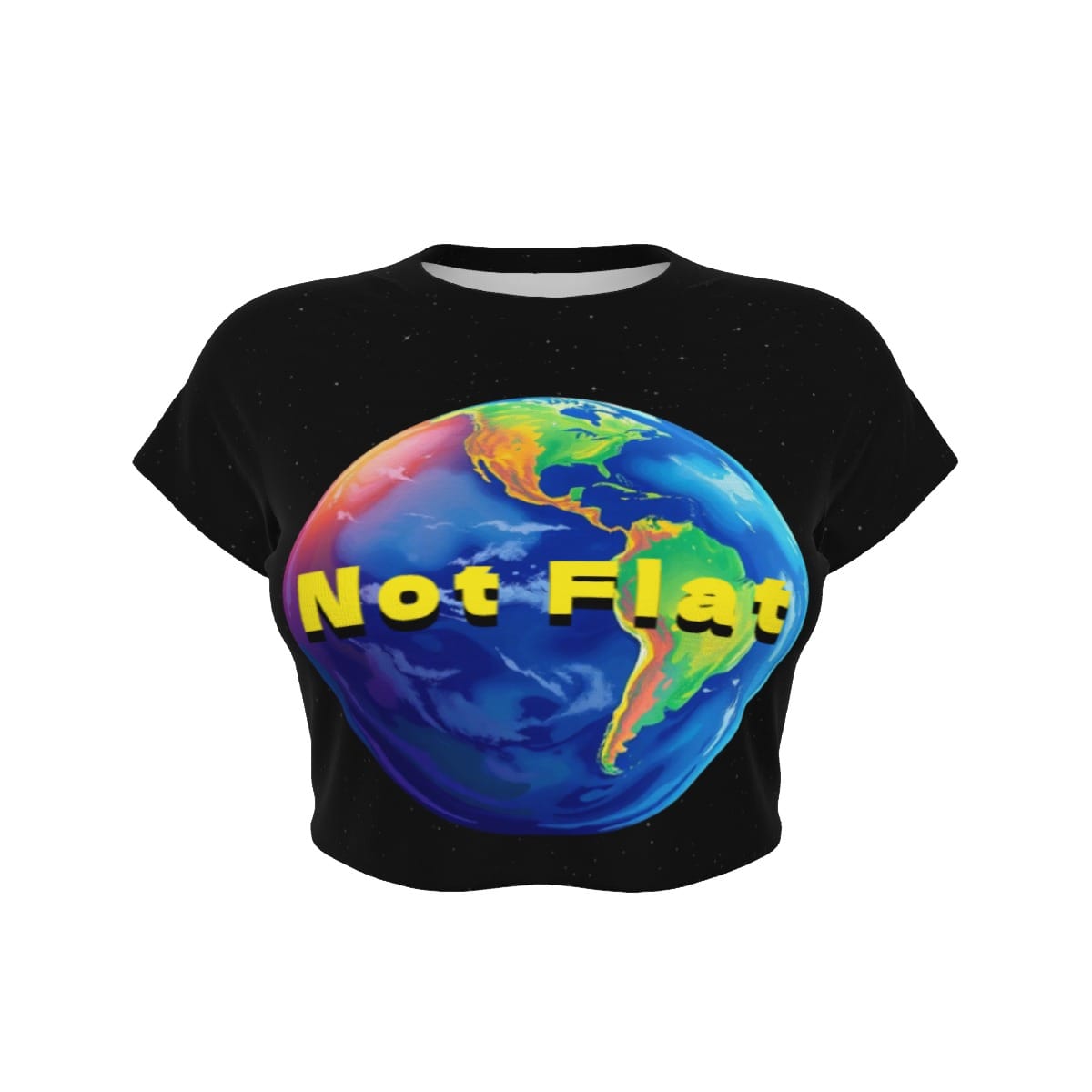 Not Flat Women's Raglan Cropped T-shirt