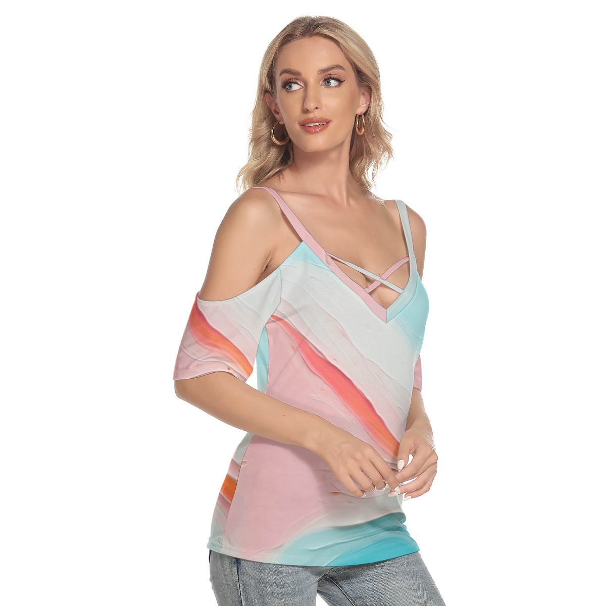 Cross-Strapped Revelry of the Polyester Siren