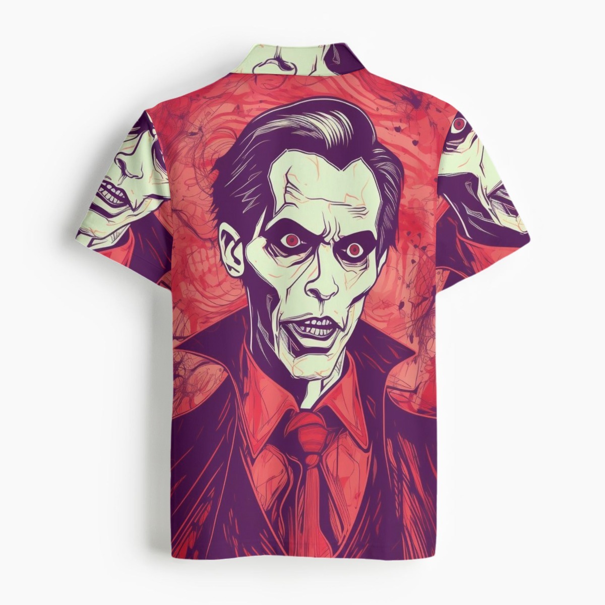 Soft All-Over Print Polo Collar Top for Men's Stylish Days