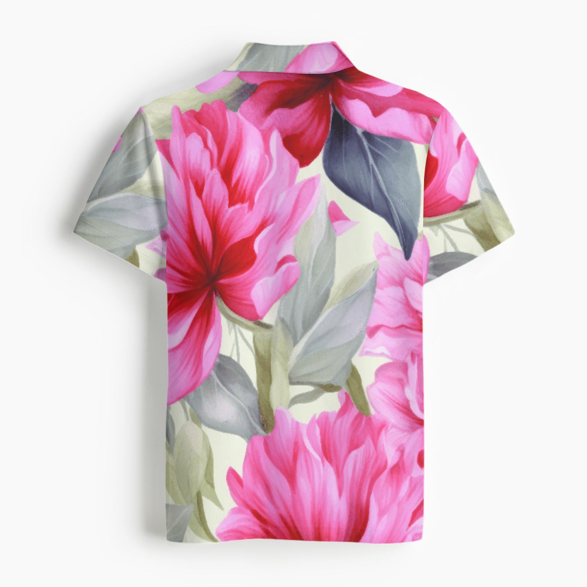 All-Over Print Polo for Men with Classic Sporty Collar