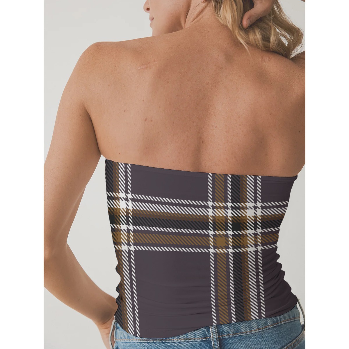 Supportive and Stylish Double-Layer Tube Top for Women