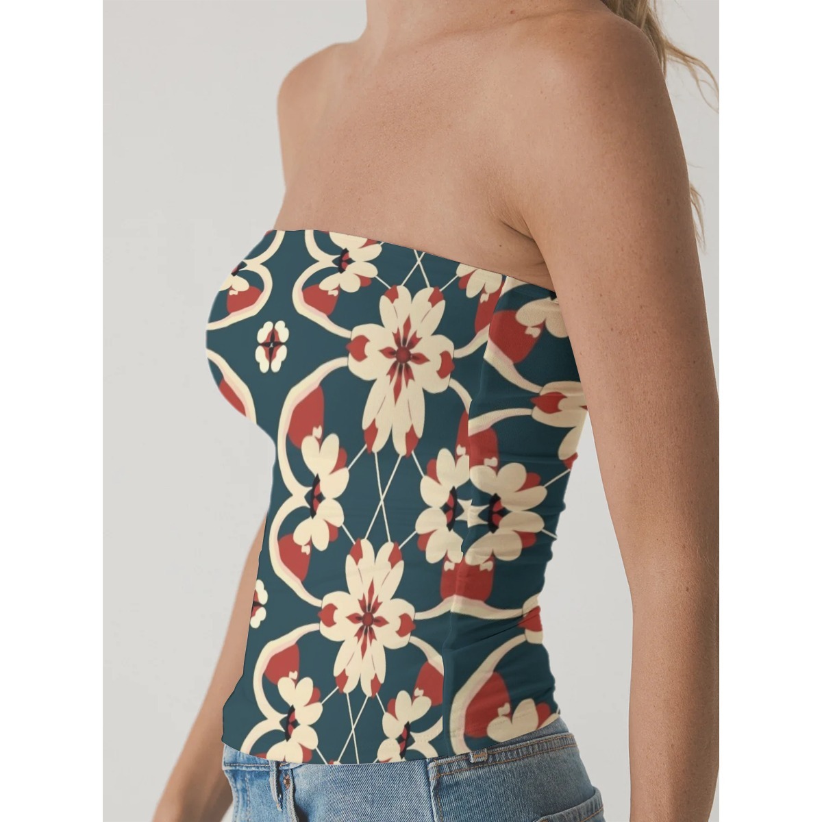 Soft and Supportive Double-Layer Off-Shoulder Top