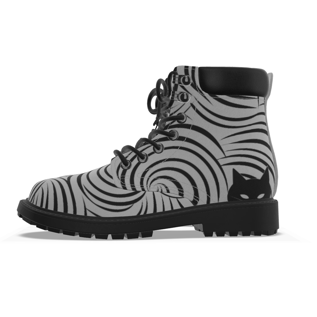 Noir Rebel Martin Ankle Boots