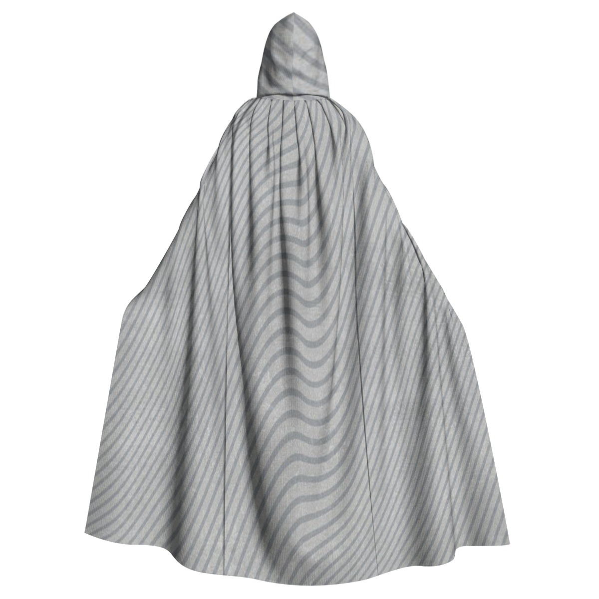 Modern Unisex Hooded Cloak Featuring High-Quality Print, Drawstring Closure, and Drooping Hem