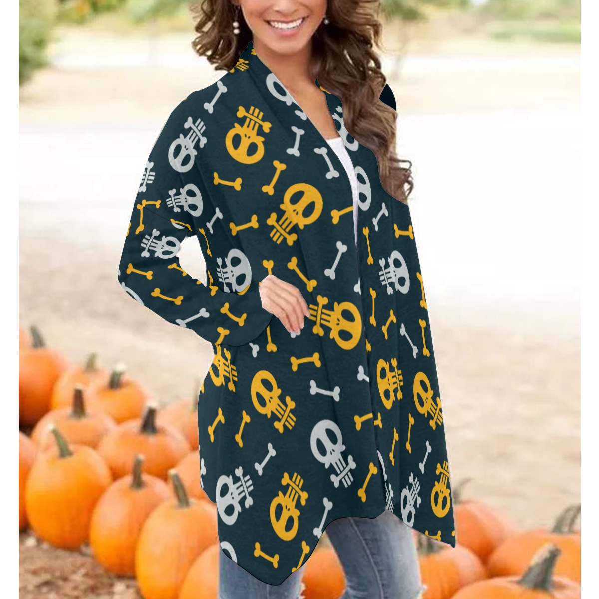 Cozy Women's Cardigan with Shawl Collar and Jersey Fabric