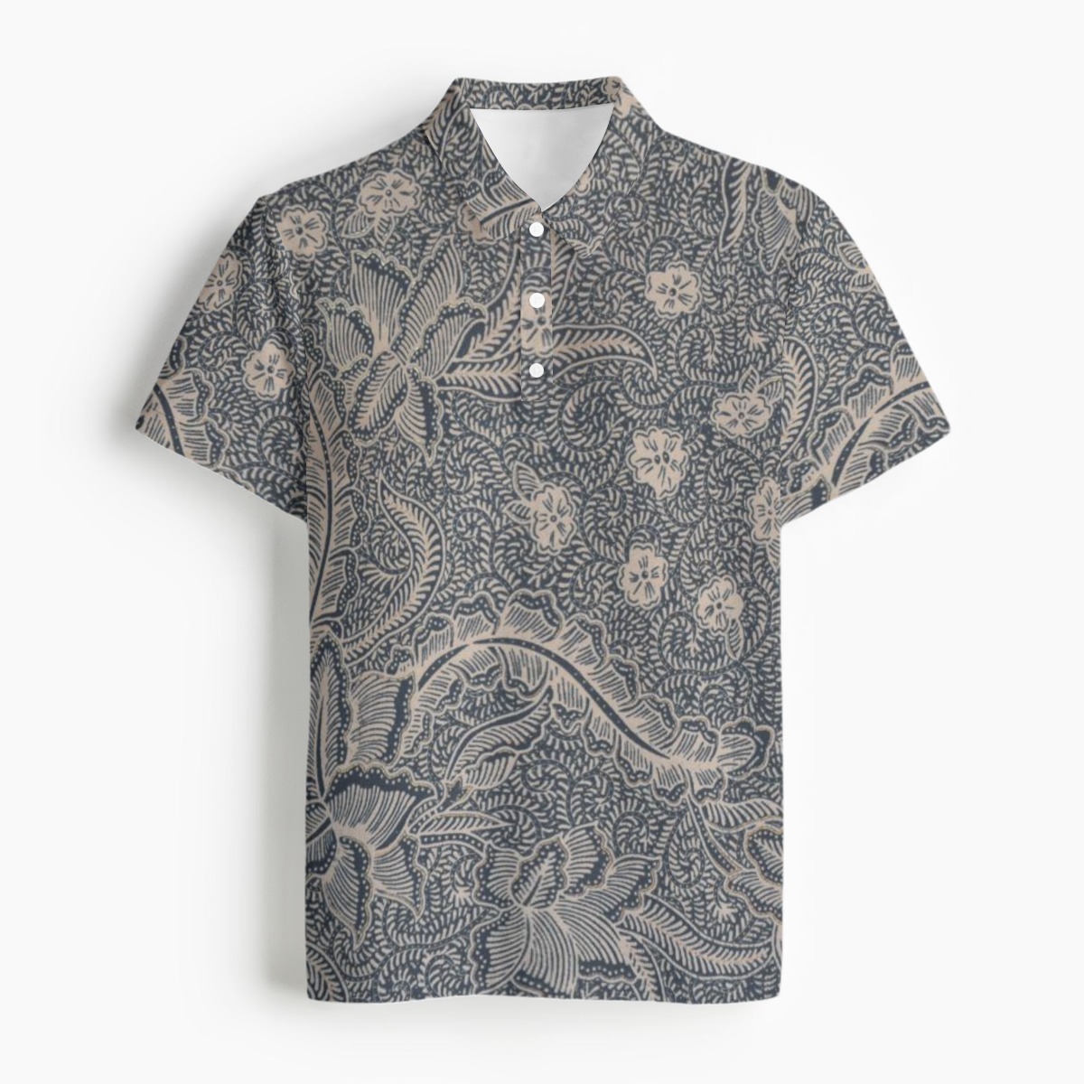 Soft and Durable All-Over Print Men's Polo with Modern Fit