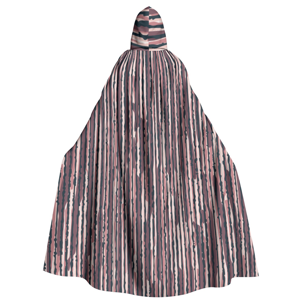 Fashion-Forward Unisex Hooded Cloak in Microfiber with Bold All-Over Print & Stylish Trim