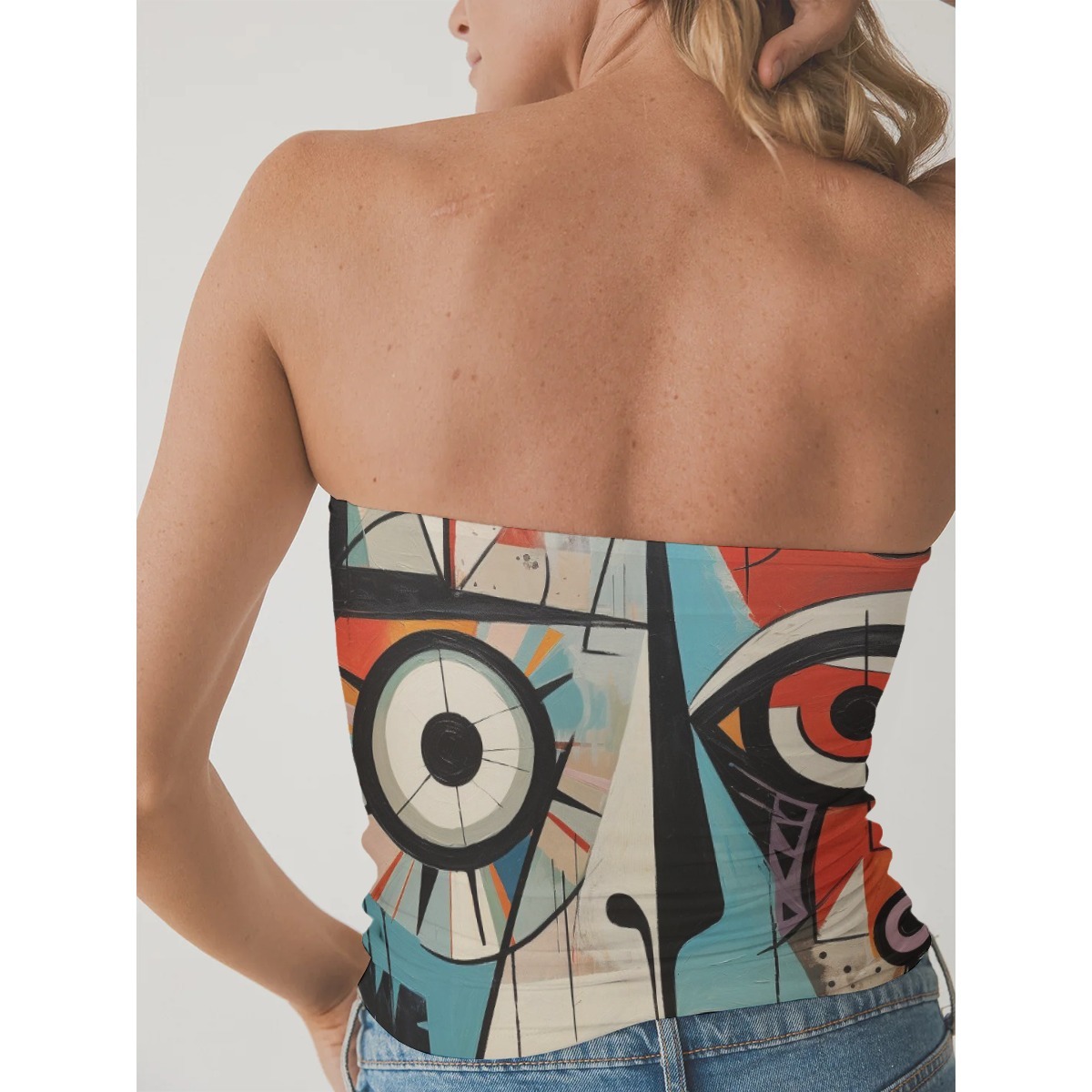 Curve-Defining Double-Layer Tube Top for Casual Wear