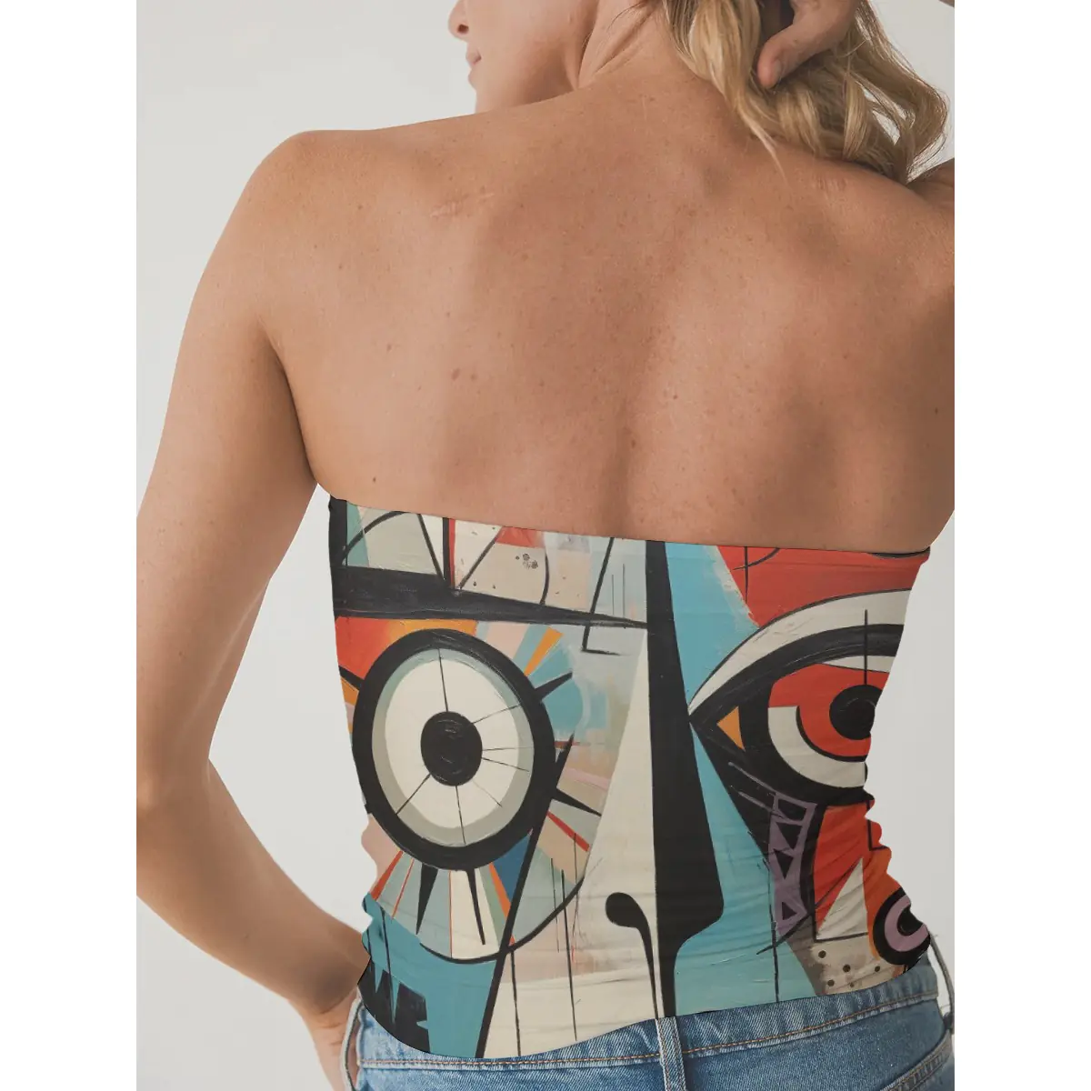 Curve-Defining Double-Layer Tube Top for Casual Wear
