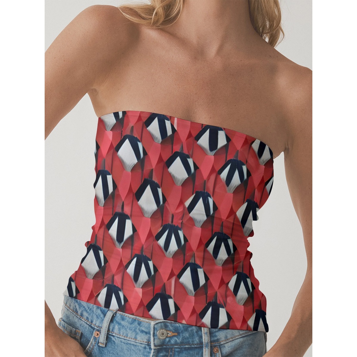 Soft and Supportive Double-Layer Fashion Tube Top