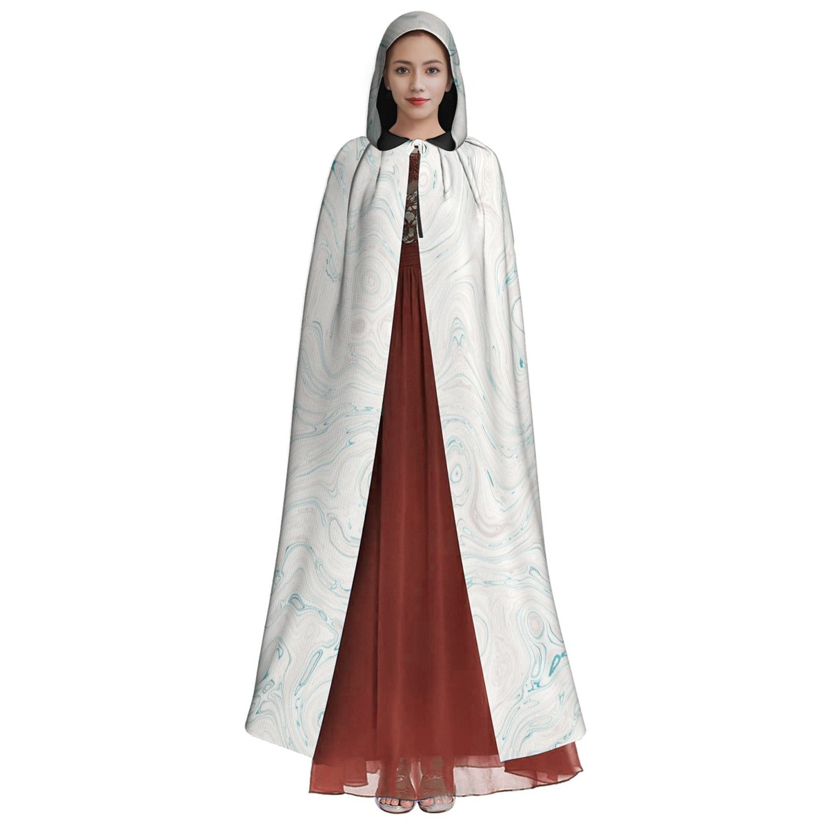 Comfort-Fit All-Over Print Hooded Cloak for Unisex Style and Function