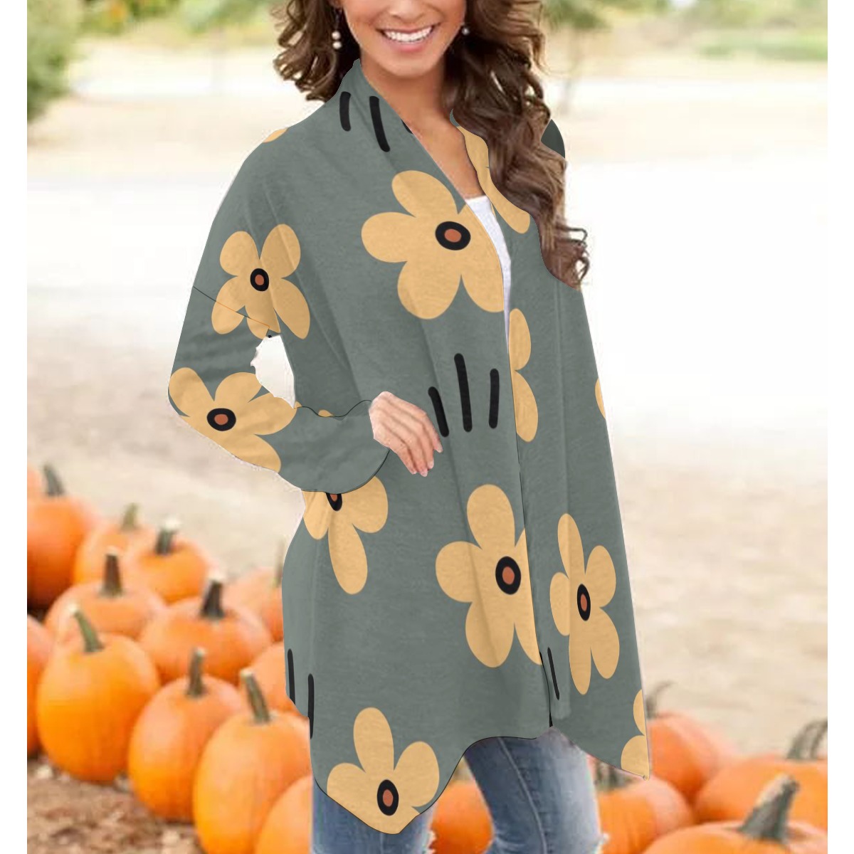 Open-Front Women's Cardigan with High-Quality Jersey Fabric