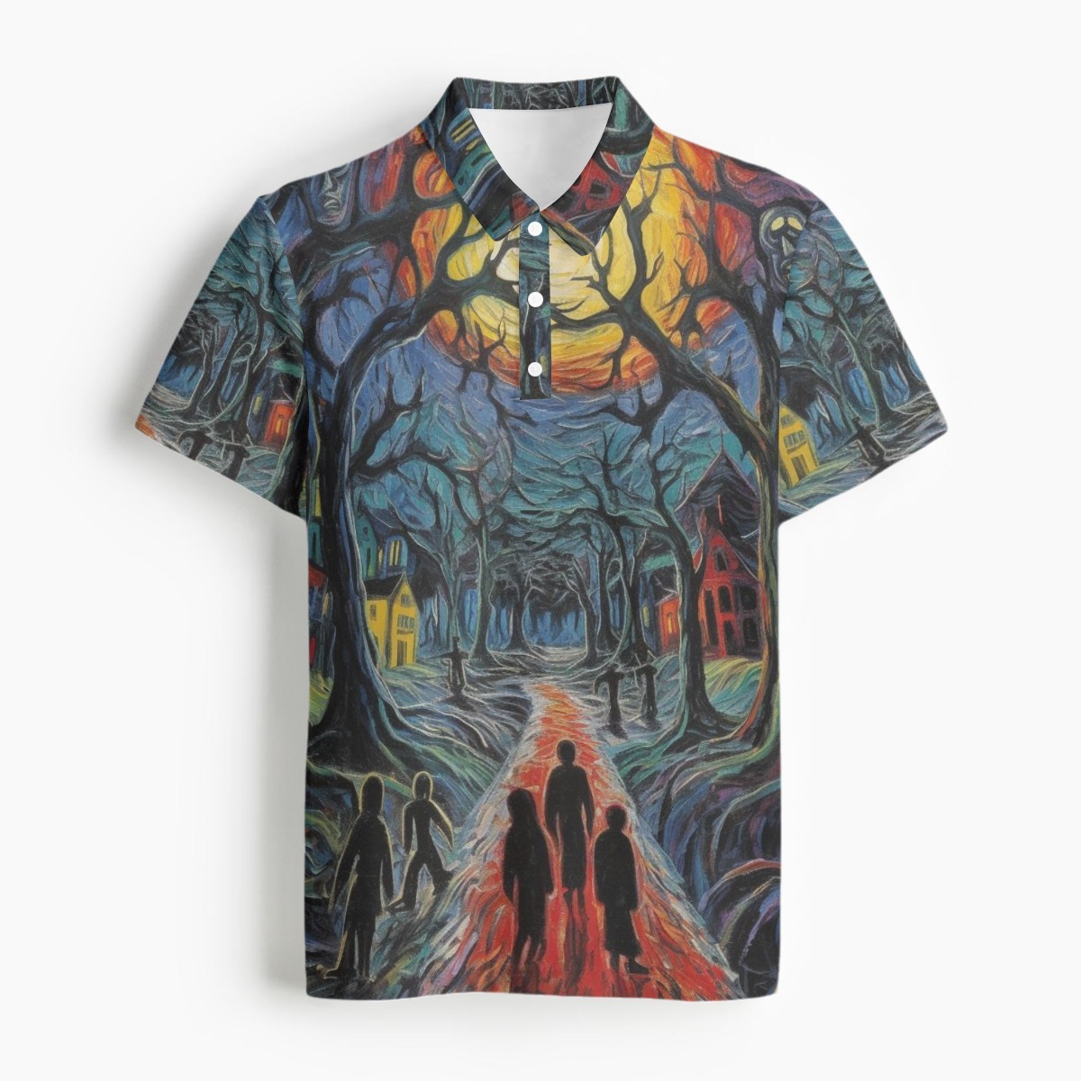 High-Performance All-Over Print Men's Polo for Activewear