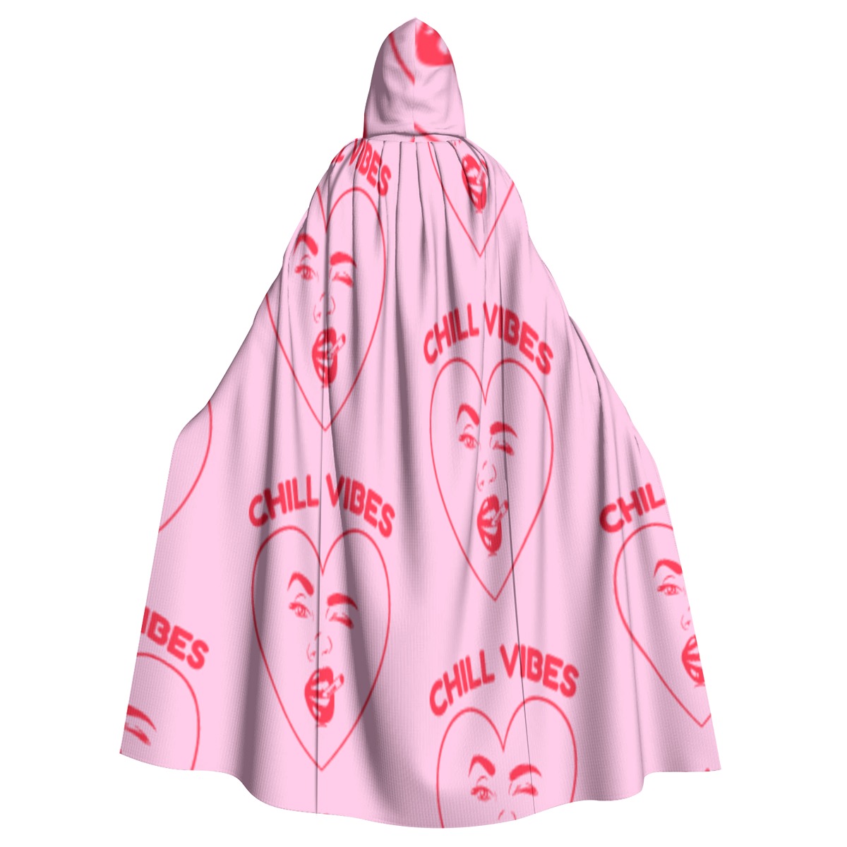 Versatile Unisex Hooded Cloak Featuring Bold All-Over Print Design