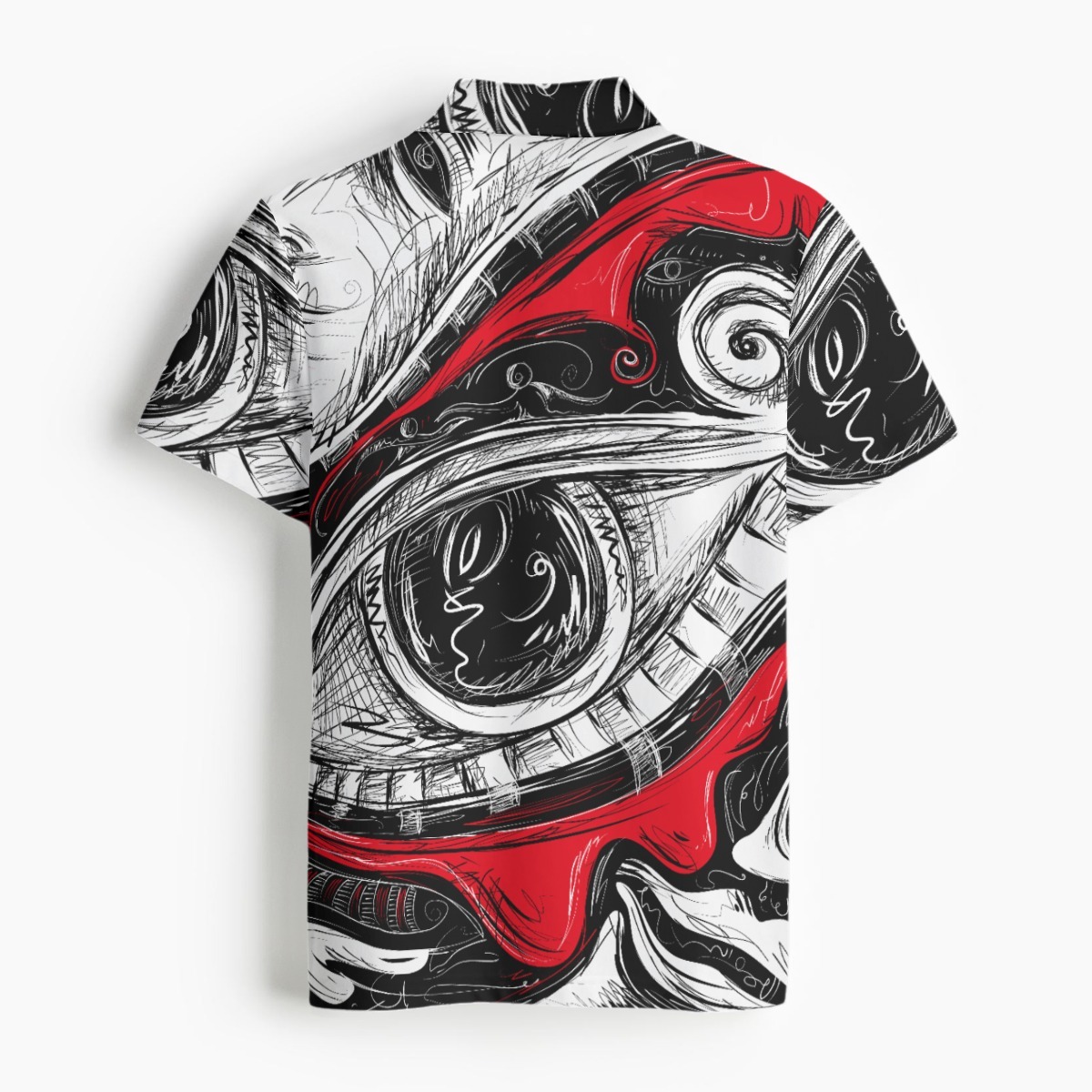 Comfortable All-Over Print Men's Polo with Performance Fit