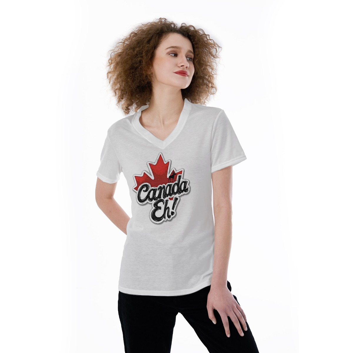 Canada Eh V-neck Women's T-shirt
