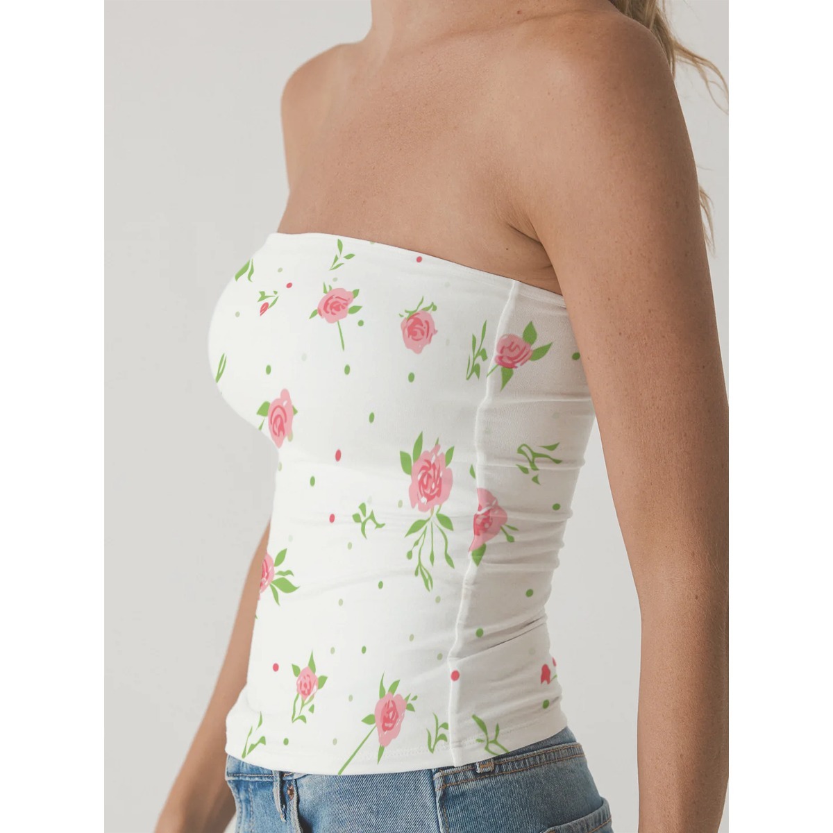 High-Stretch Performance Women's Double-Layer Bandeau Top