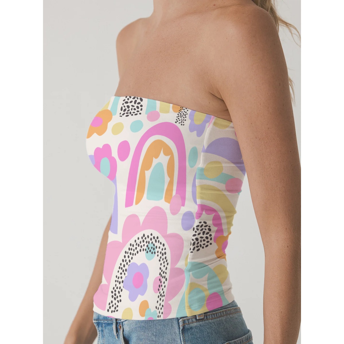 Lightweight Support Double-Layer Bandeau Top for Women