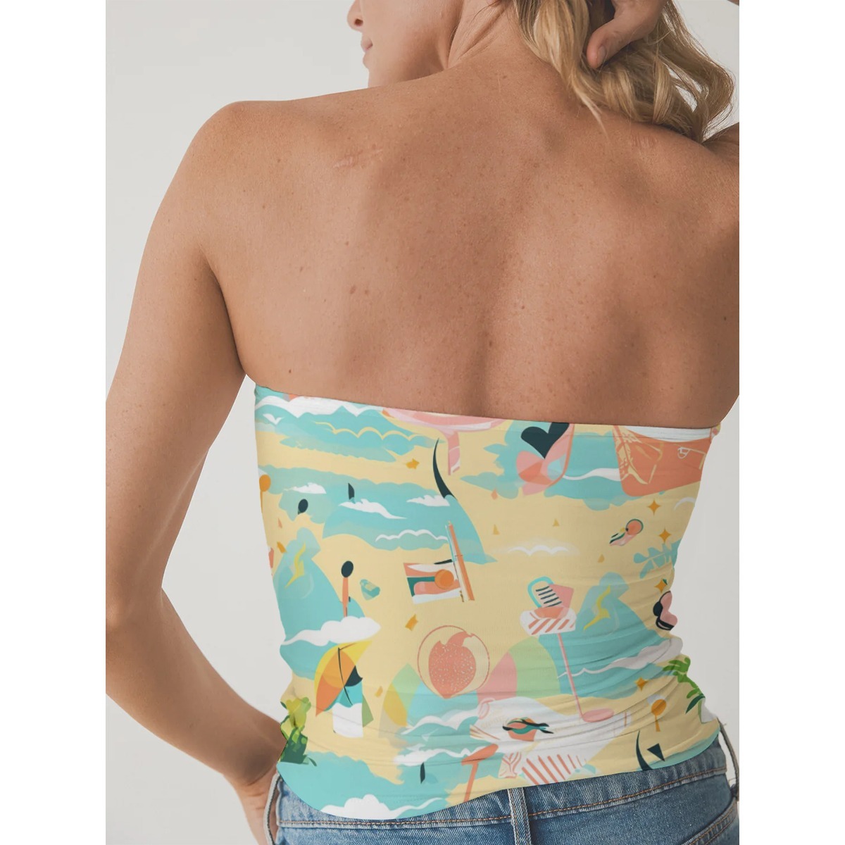 Curve-Hugging Double-Layer Off-The-Shoulder Top
