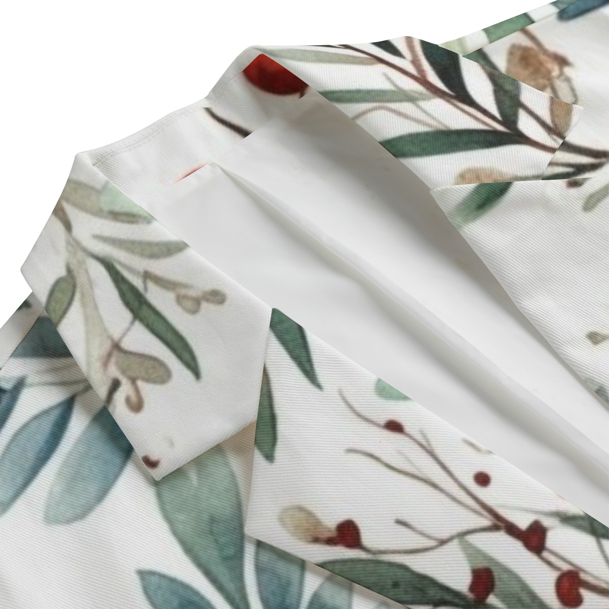 White Cotton Blazer Holiday Festive