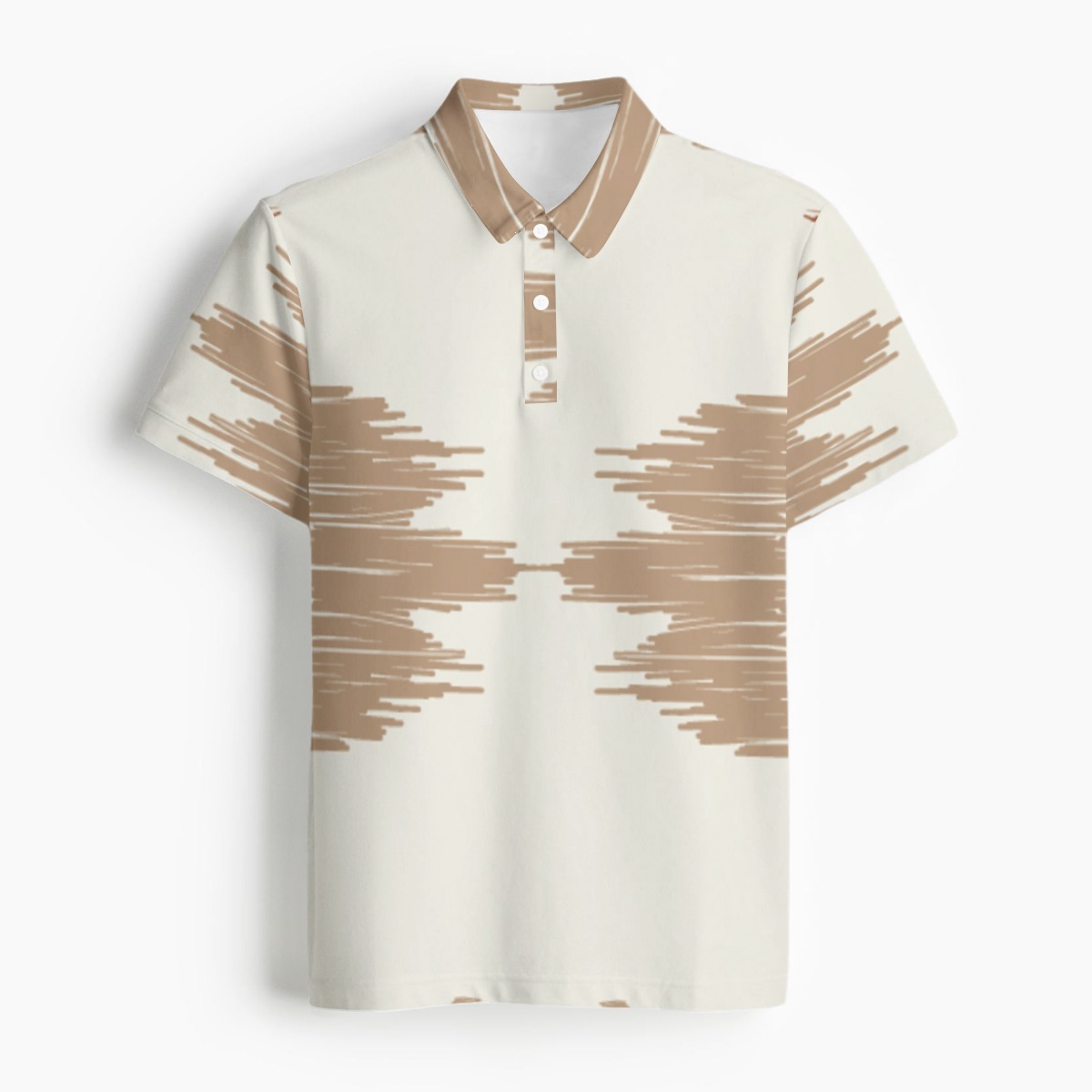 Microfiber Polo for Men with Fashionable All-Over Print