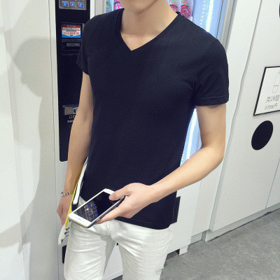 Men's short sleeve solid color t-shirt bottoming shirt - Image 4