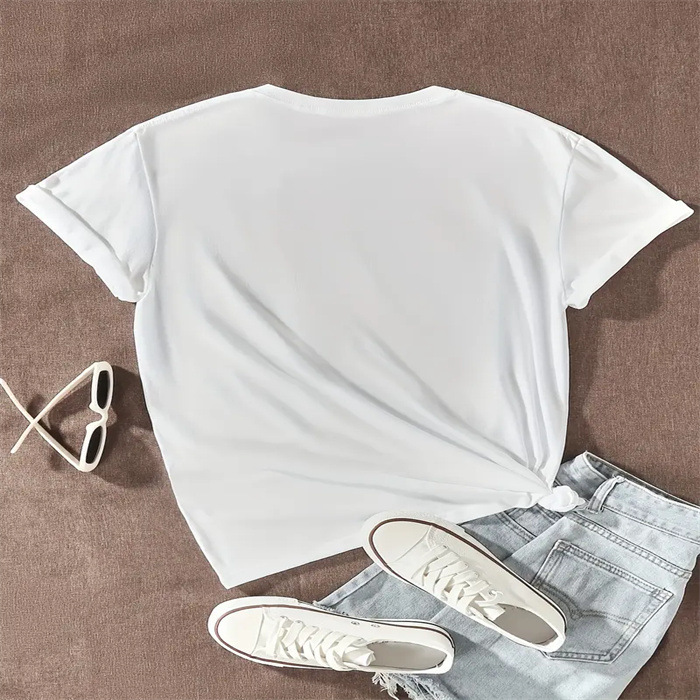 Women's Summer T-shirt Printed Fashion Casual Cute Short Sleeve - Image 5