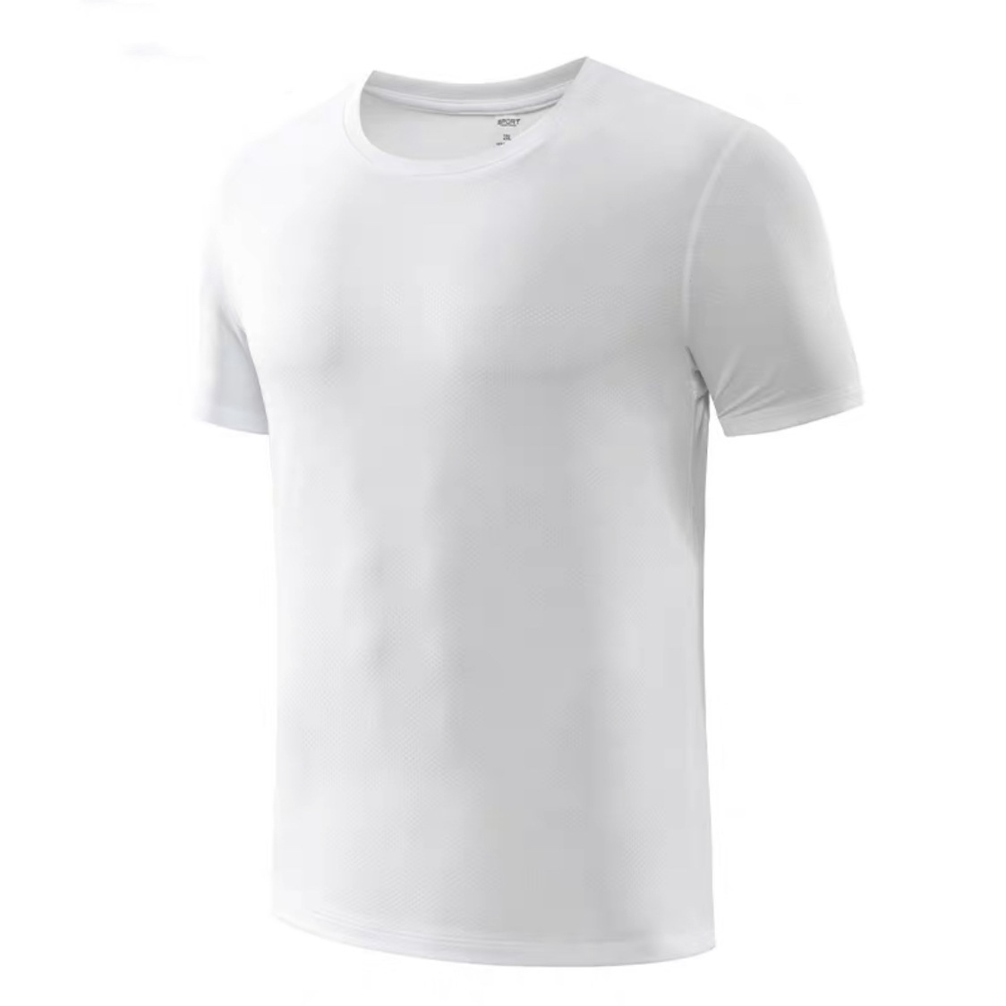 Men's New Mesh Ice Silk T-Shirt Short Sleeve Sports Casual - Image 2