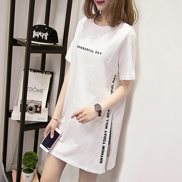 Women's Irregular Top Large Version Tee Shirt Summer