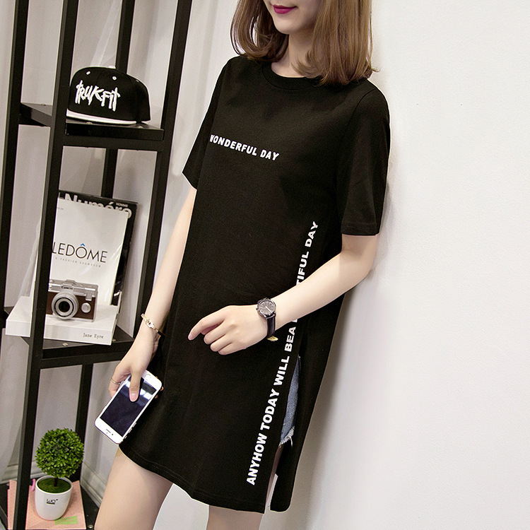 Women's Irregular Top Large Version Tee Shirt Summer - Image 2