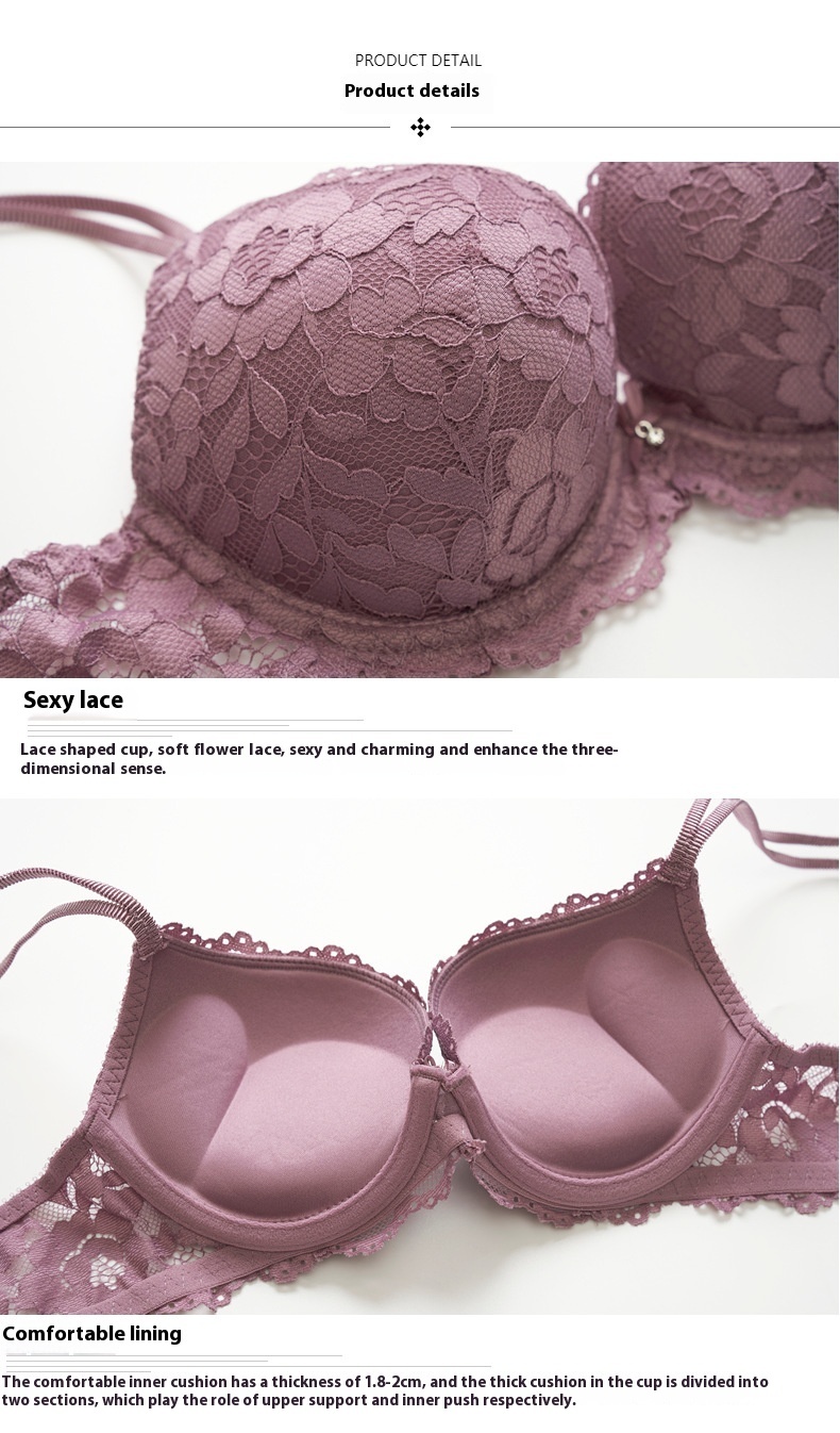 Lace Lingerie Push Up Bra - Image 7