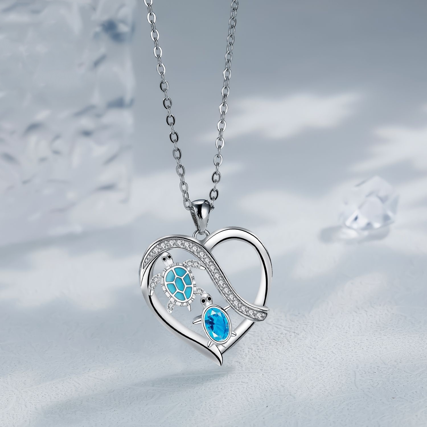 Necklace Love Turtle European Gift For Mom