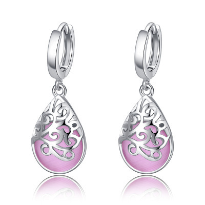 Moonlight Opal Silver Tears Earrings