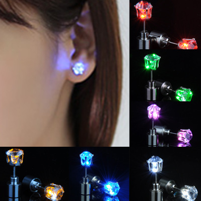 Haoshi Earrings, bar, night club party, tide person led earrings, shining Earrings