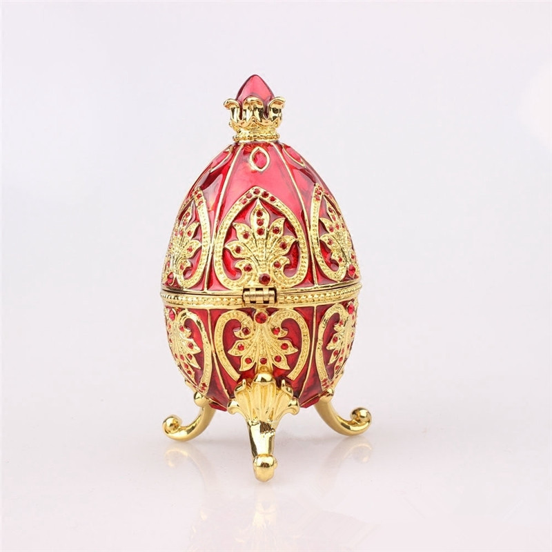 Enamel Handmade European Jewelry Pearl Egg Jewelry Box