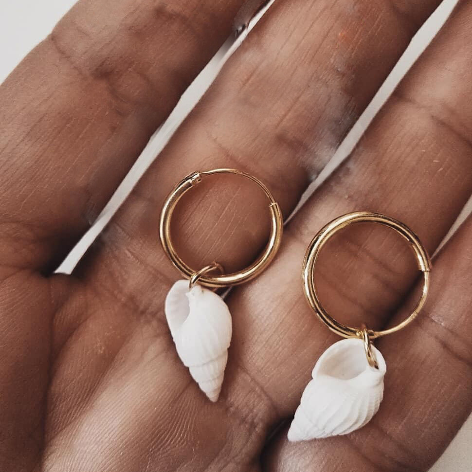 Natural Conch Earrings