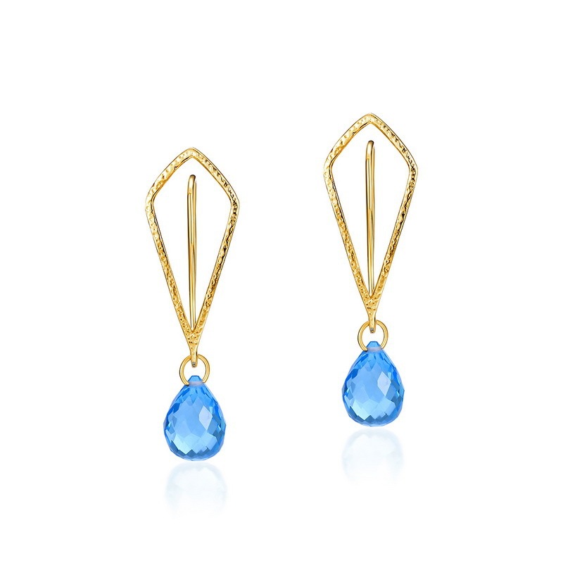 Elegant Crystal Geometric Earrings – Minimalist Silver Jewelry for Women