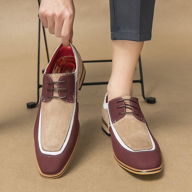 Fashion Personality British Style Round Head Casual Leather Shoes Men