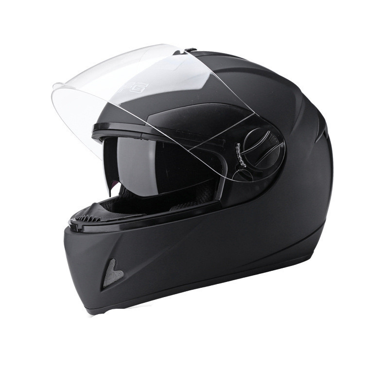 Motorcycle Helmet Gray Male Anti-Fog Four Seasons Full Face Helmet