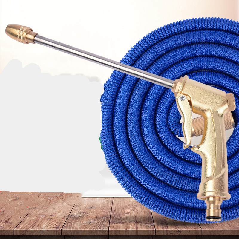 Manufacturers Supply High Pressure Household Car Wash Water Gun Tpe Inner Tube Garden Telescopic Hose Water Gun Set Nozzle