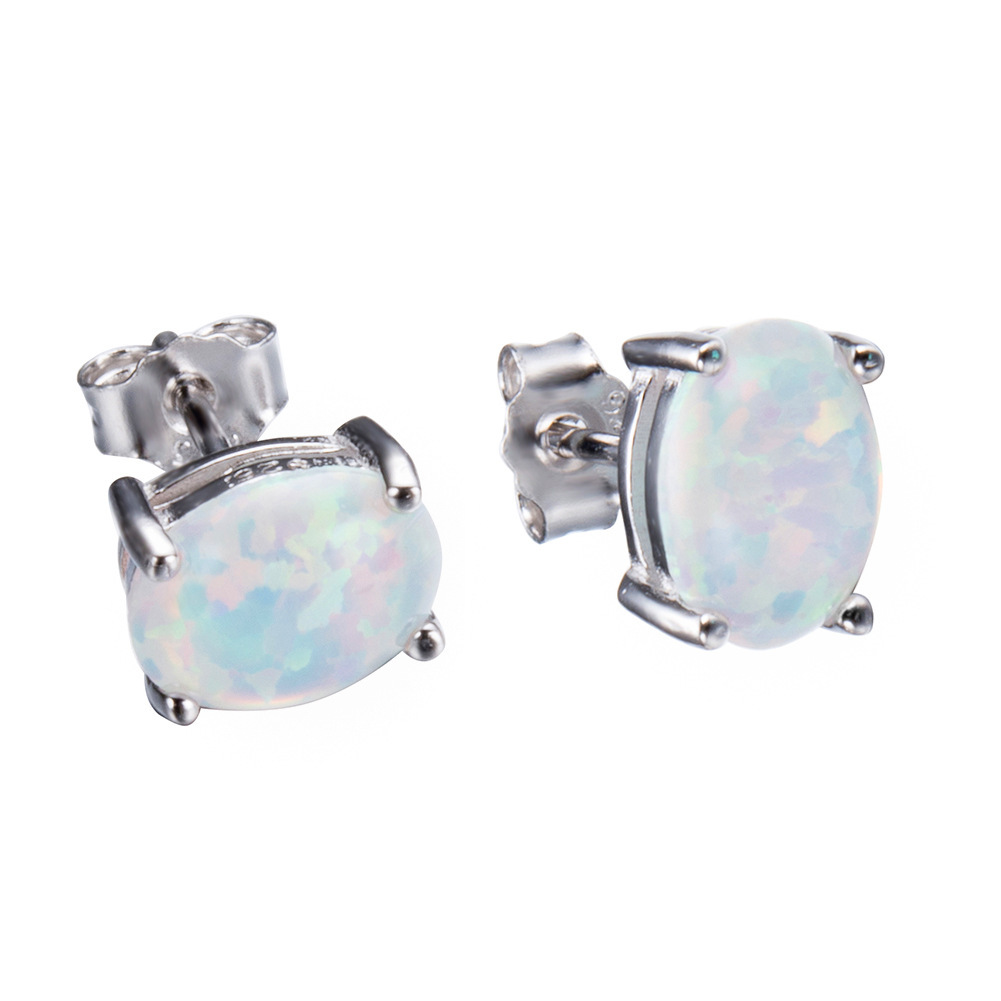 Opal Earrings Earrings With Zircon - Image 4