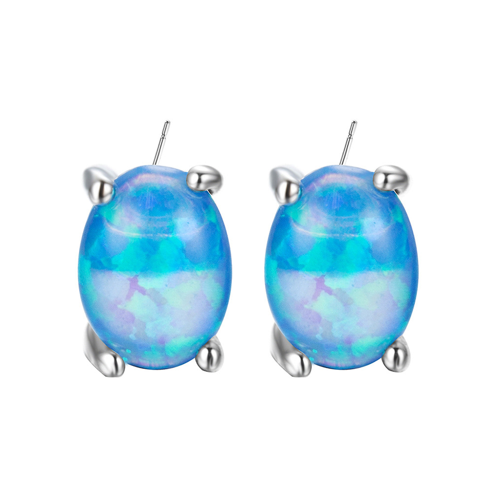 Opal Earrings Earrings With Zircon - Image 2