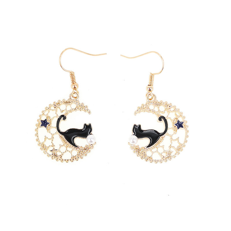 Ins Wind Moon Cute Girl Students Simple Earrings Female Ear Clips