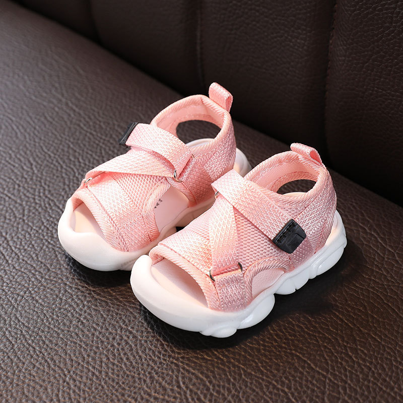 Summer Sandals 0-3 Years Old Baby Baotou Baby Soft-Soled Toddler Shoes Non-Slip