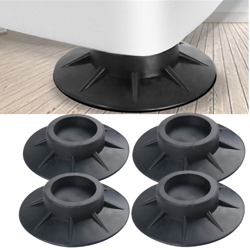 Non-slip Rubber Washing Machine Foot Pad Furniture Fixed Base Black Floor Mat Rubber Feet Shock Proof Pads Noise Reduction