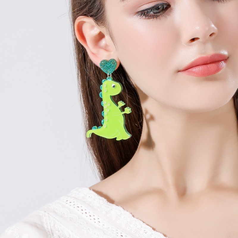 Dinosaur Earrings – Retro & Exotic Resin Jewelry for Women
